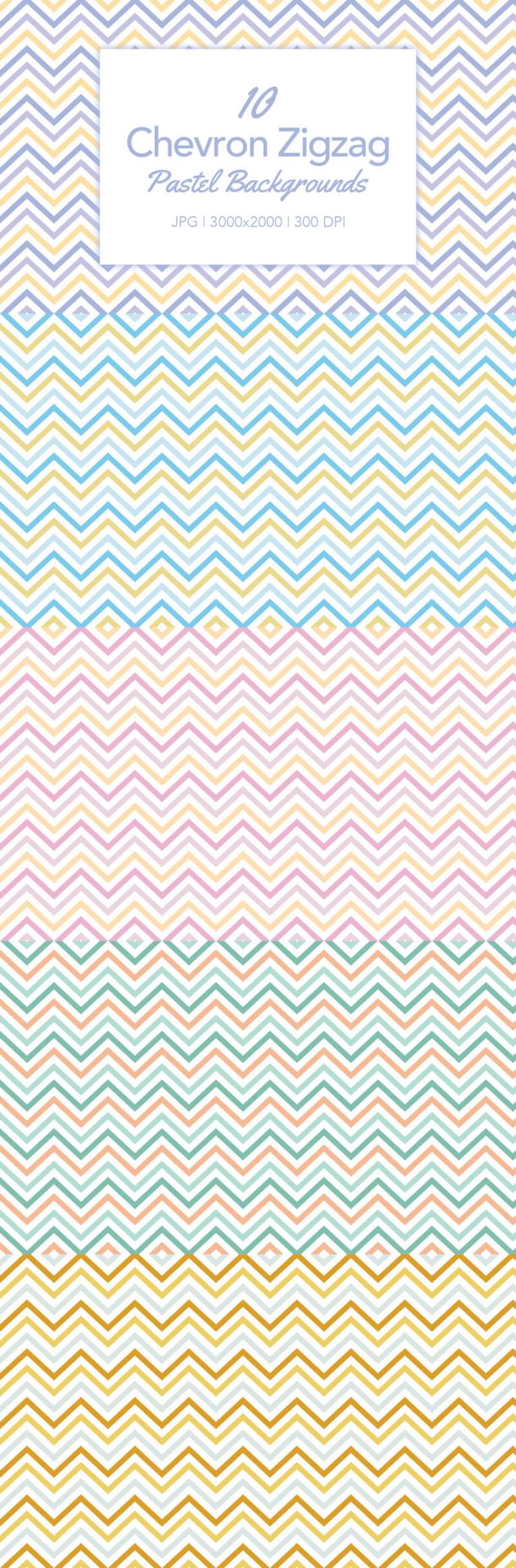 Chevron Zigzag Pastel Backgrounds Preview